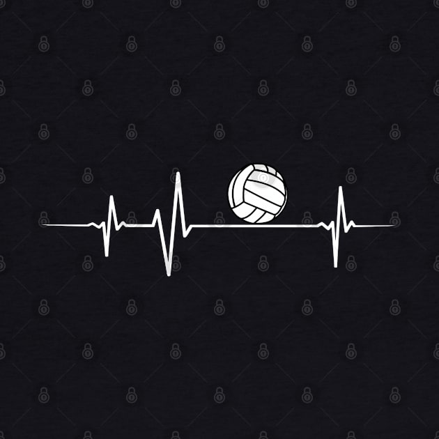 Heartbeat - Volleyball by InfiniTee Design